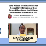 [SALAH] Jokowi Minta Penyelidikan Kasus KM 50 Dihentikan