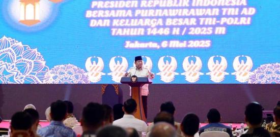 Presiden Prabowo Hadiri Halal Bihalal dengan Purnawirawan TNI AD dan Keluarga Besar TNI-Polri