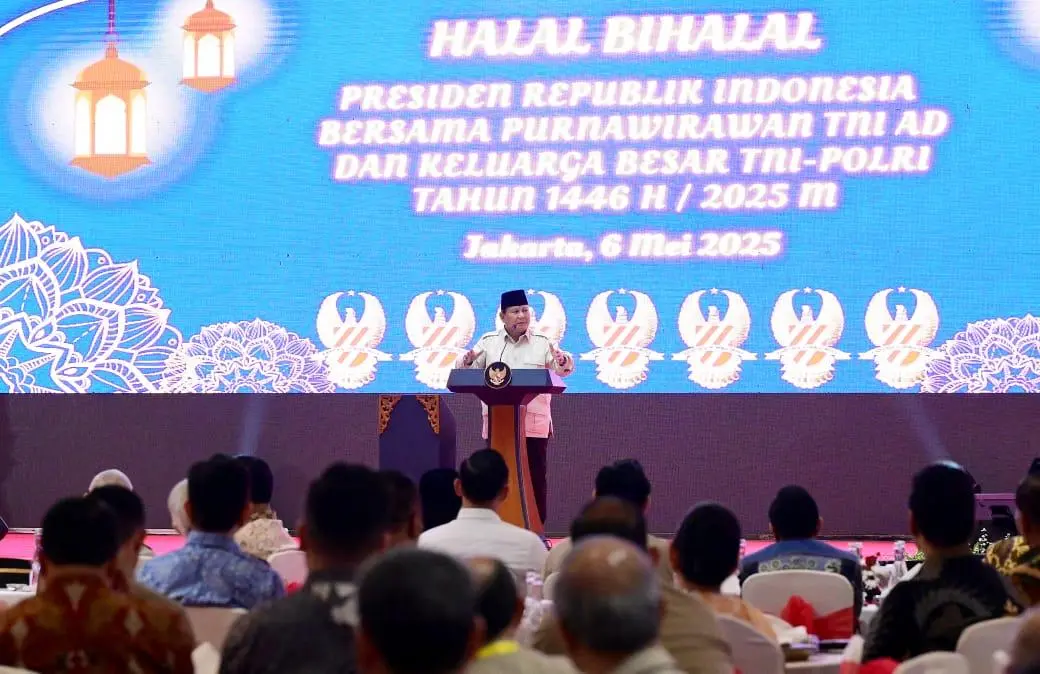 Presiden Prabowo Hadiri Halal Bihalal dengan Purnawirawan TNI AD dan Keluarga Besar TNI-Polri