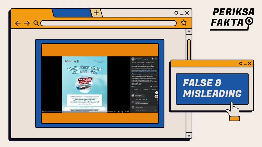 [SALAH] Tidak Benar, Tautan Pendaftaran Mudik Gratis BUMN 2026