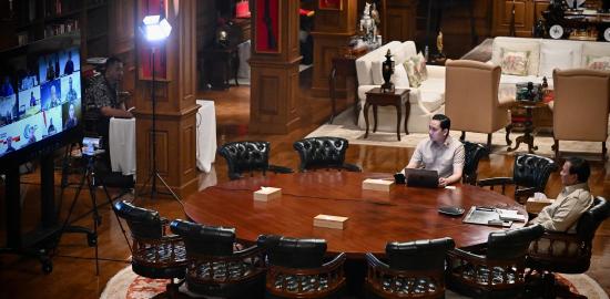 Presiden Prabowo Pimpin Rapat Terbatas Virtual Bahas Strategi Nasional