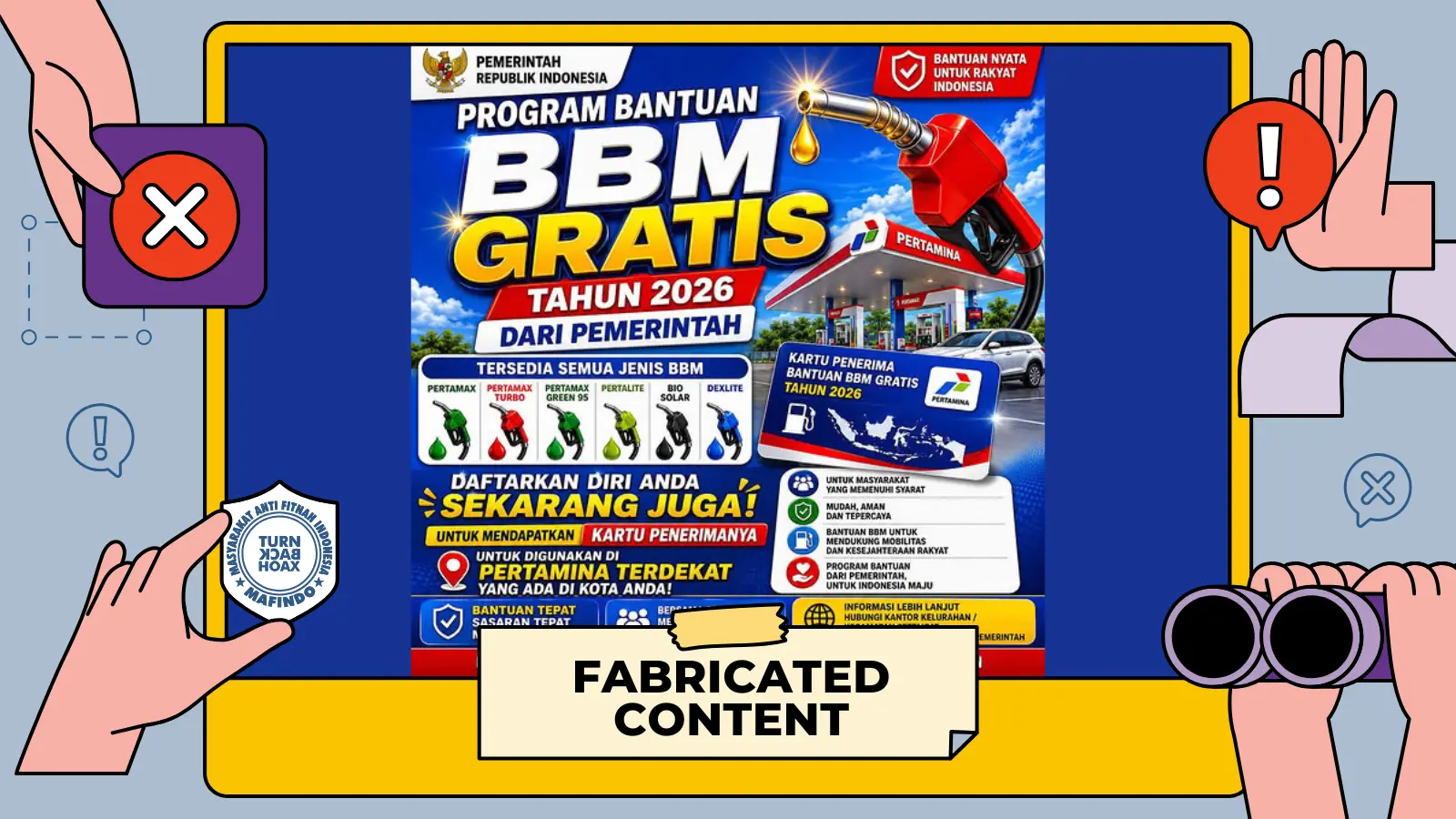[PENIPUAN] Tautan Pendaftaran "Kartu Bantuan BBM Gratis"