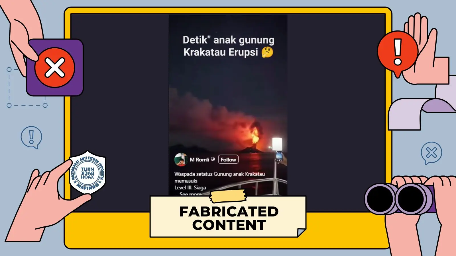 [SALAH] Dokumentasi “Anak Krakatau Meletus, Level Siaga III”