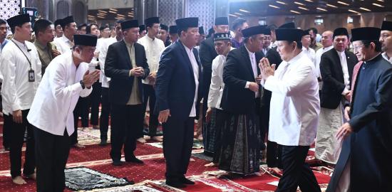 Presiden Prabowo Tunaikan Salat Idulfitri 1446 Hijriah di Masjid Istiqlal
