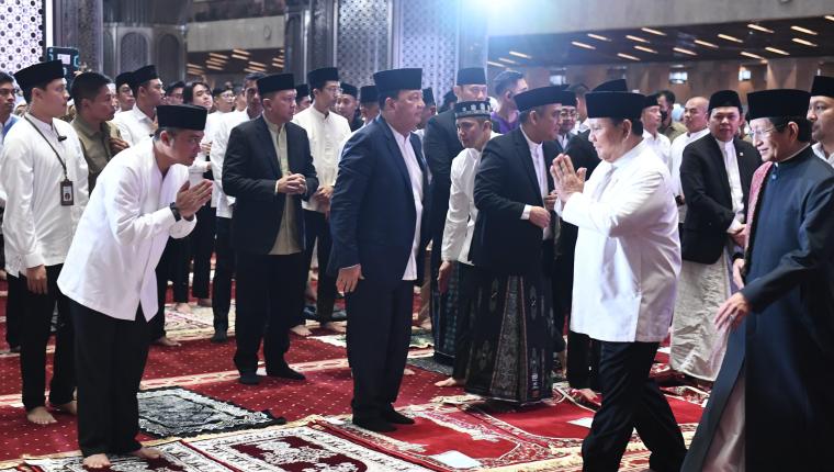 Presiden Prabowo Tunaikan Salat Idulfitri 1446 Hijriah di Masjid Istiqlal