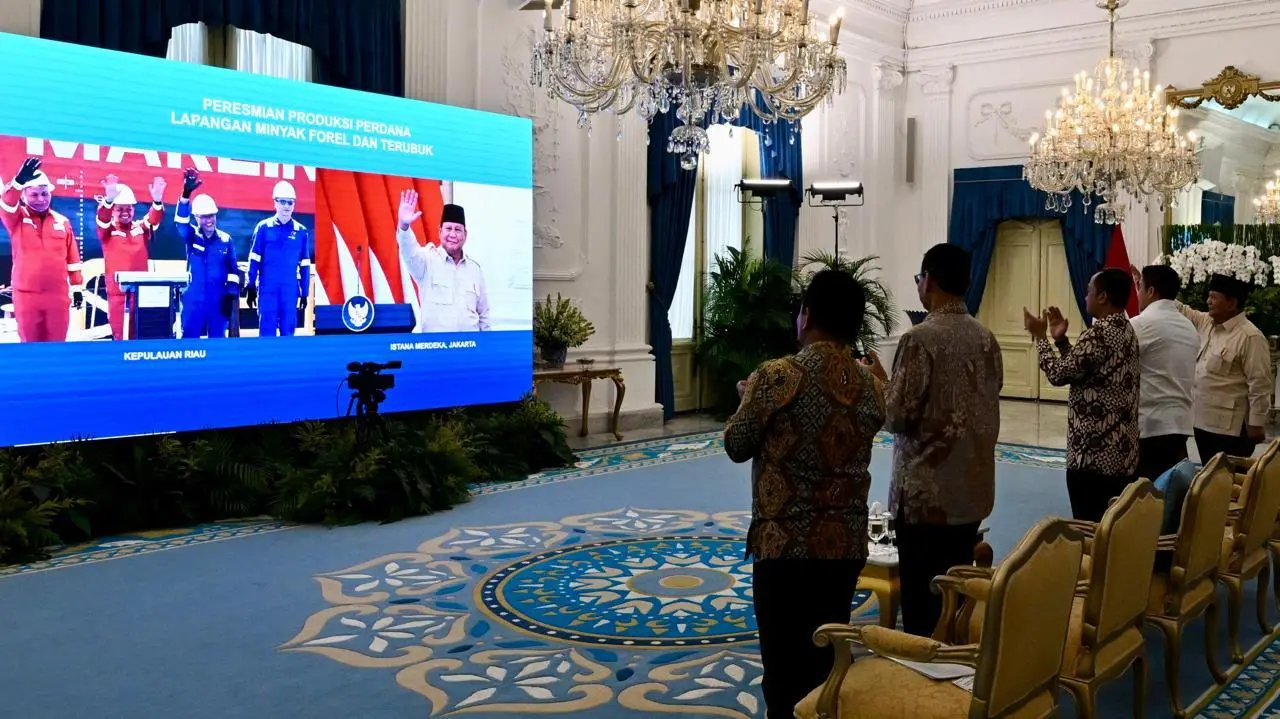 Presiden Prabowo Resmikan Produksi Perdana Lapangan Minyak Forel dan Terubuk