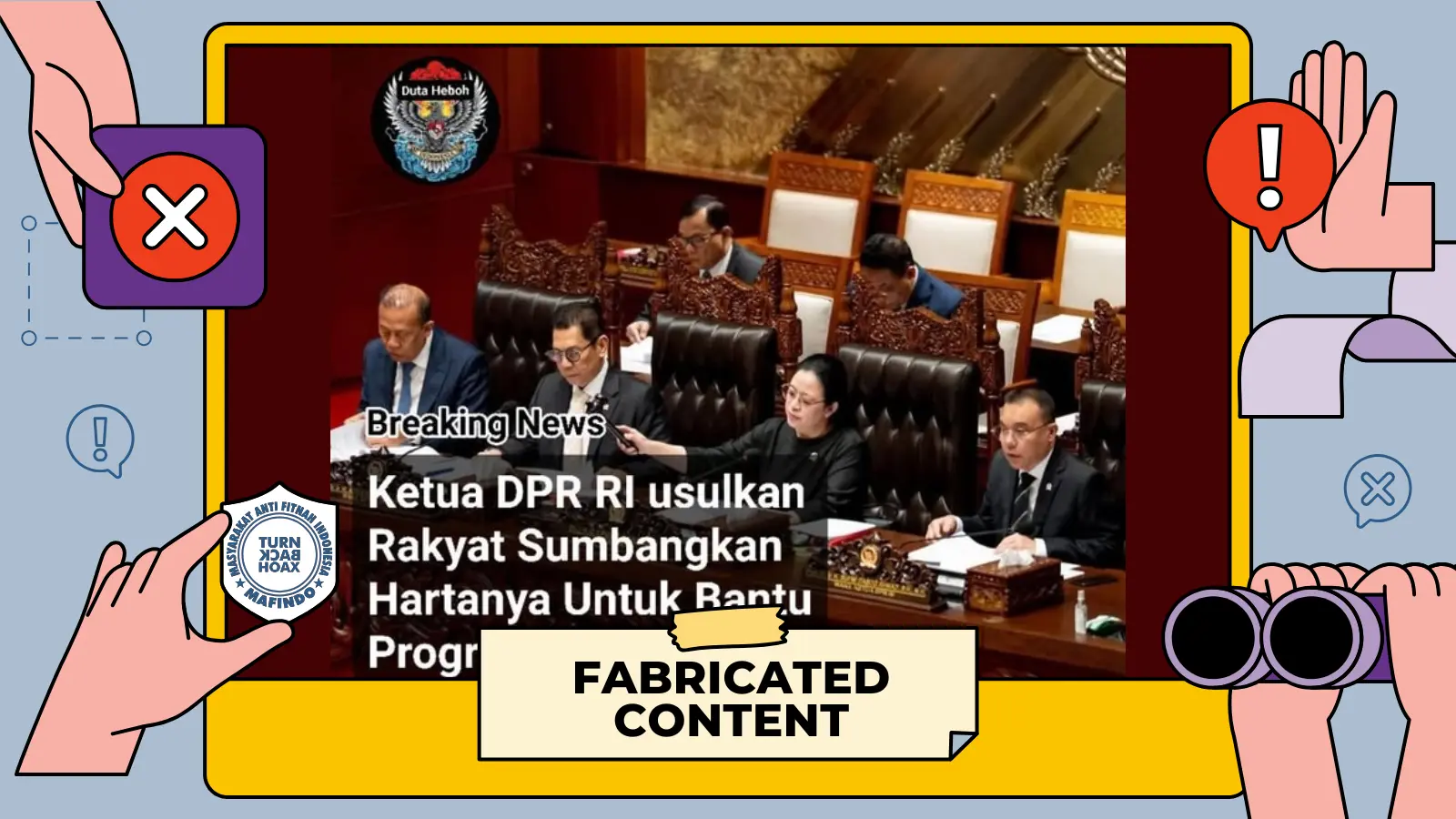 [SALAH] Puan Maharani Usulkan Rakyat Sumbangkan Harta untuk Bantu Program MBG