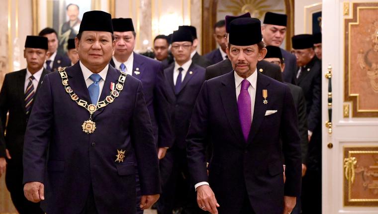 Presiden Prabowo Terima Bintang Kebesaran Tertinggi dari Sultan Hassanal Bolkiah