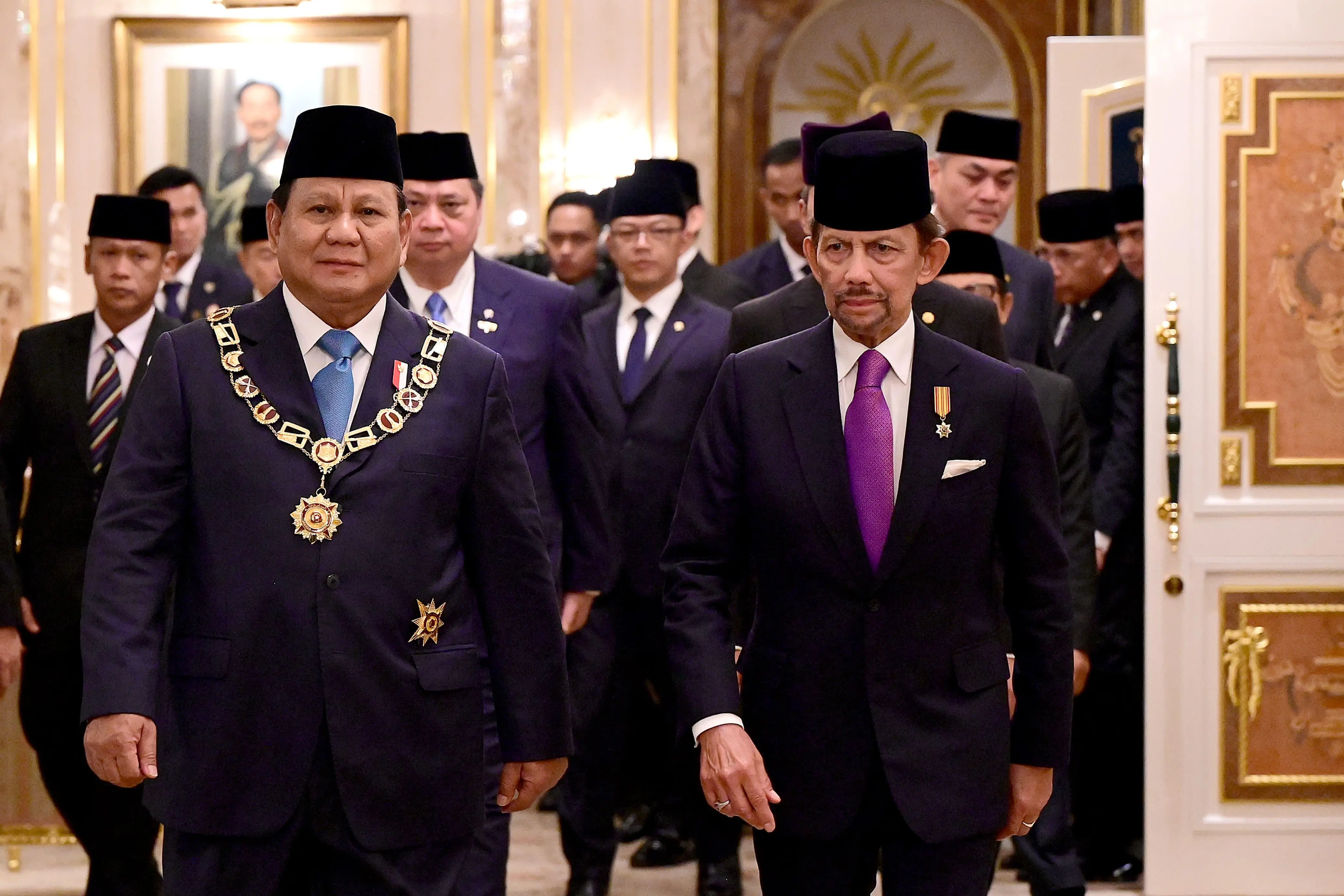 Presiden Prabowo Terima Bintang Kebesaran Tertinggi dari Sultan Hassanal Bolkiah
