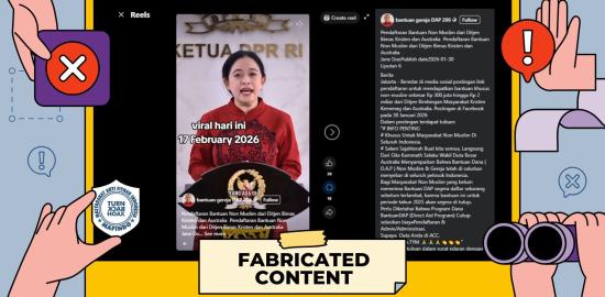 [SALAH] Puan Maharani Umumkan Dana Bantuan untuk Umat Kristen