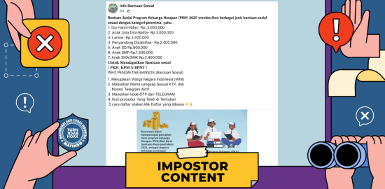 [PENIPUAN] Tautan Pendaftaran Bansos PKH, KPM, dan BPNT