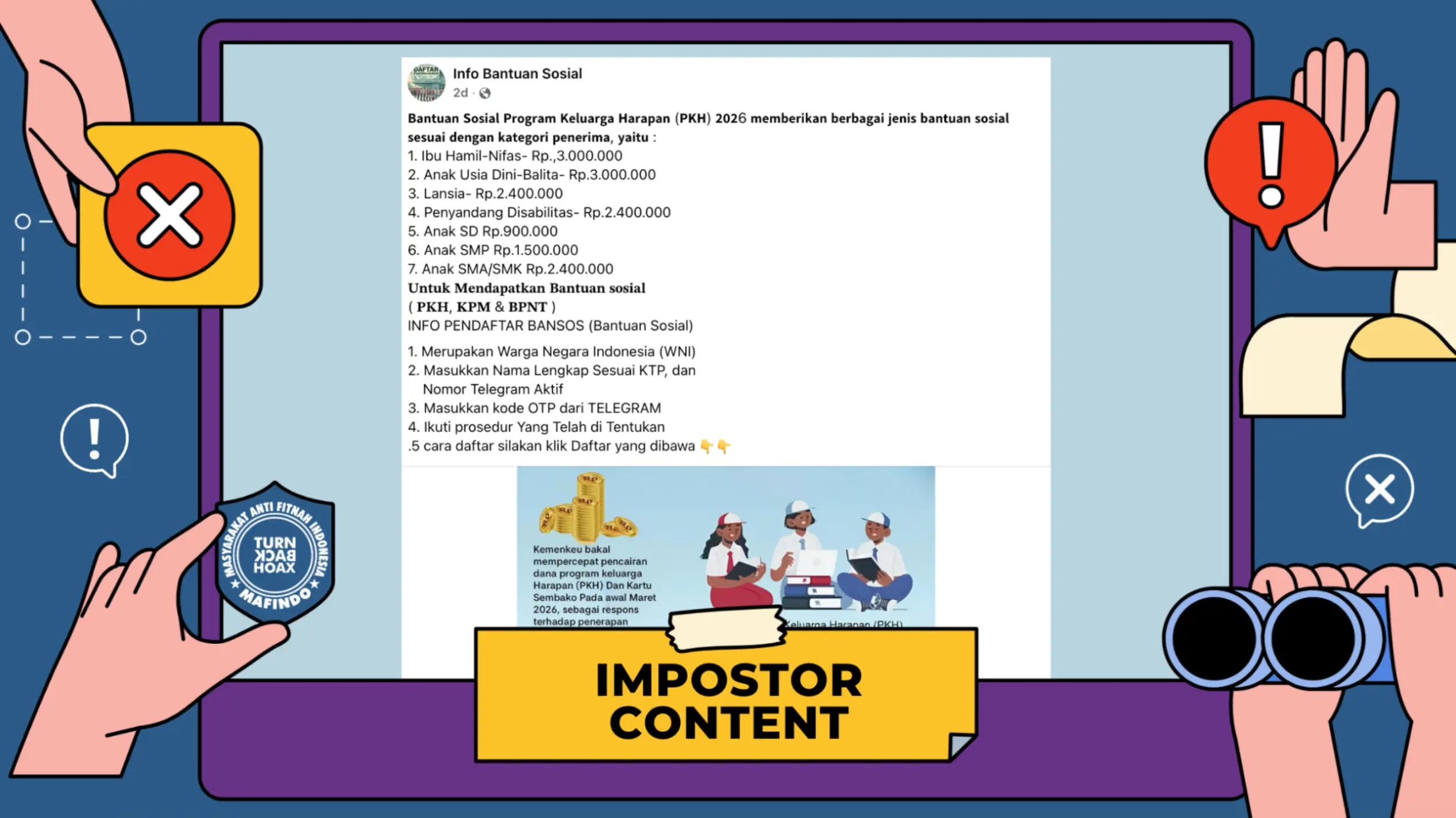 [PENIPUAN] Tautan Pendaftaran Bansos PKH, KPM, dan BPNT
