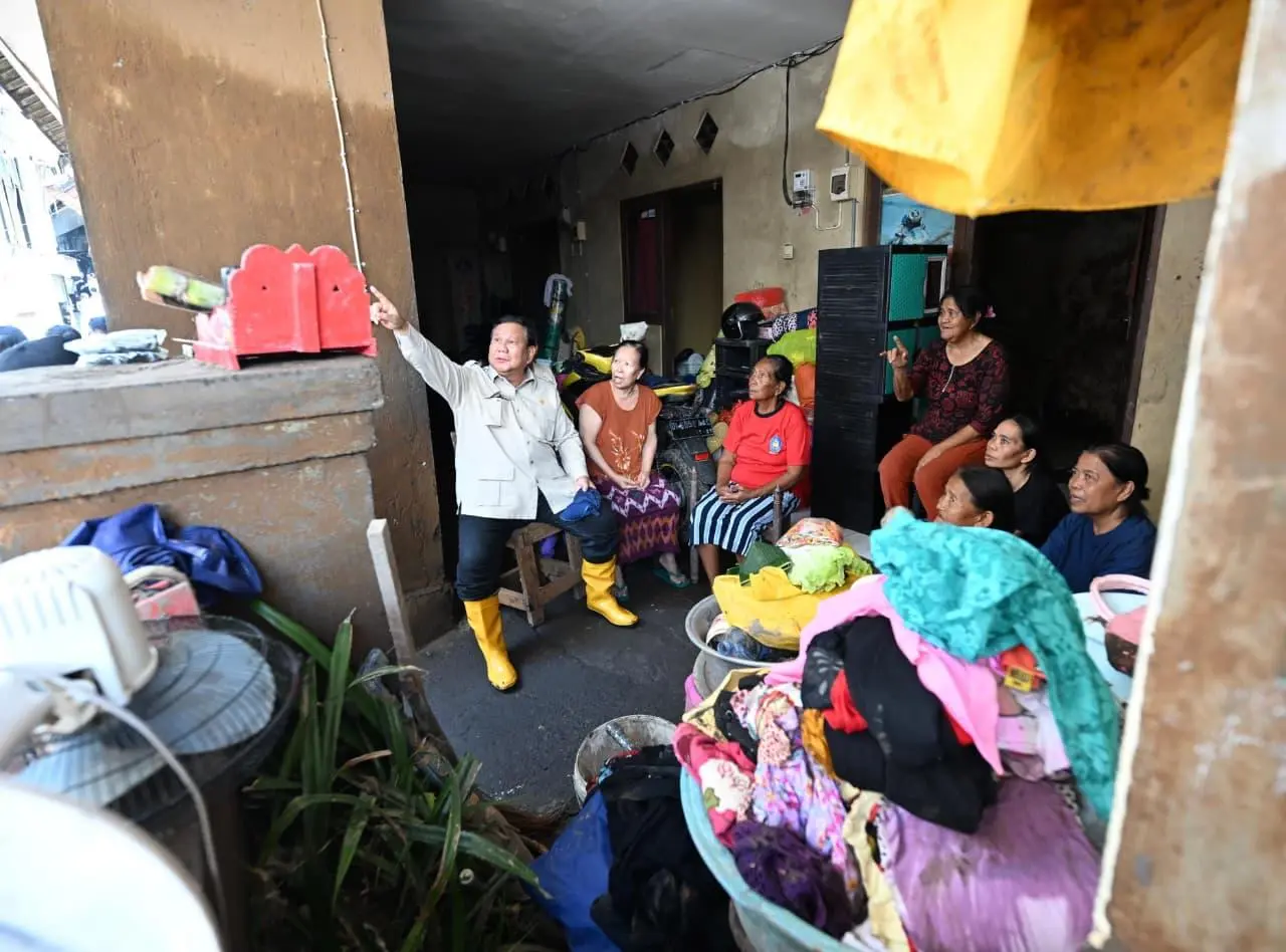 Presiden Prabowo Tinjau Lokasi Banjir di Bali, Pastikan Penanganan Bencana Berjalan