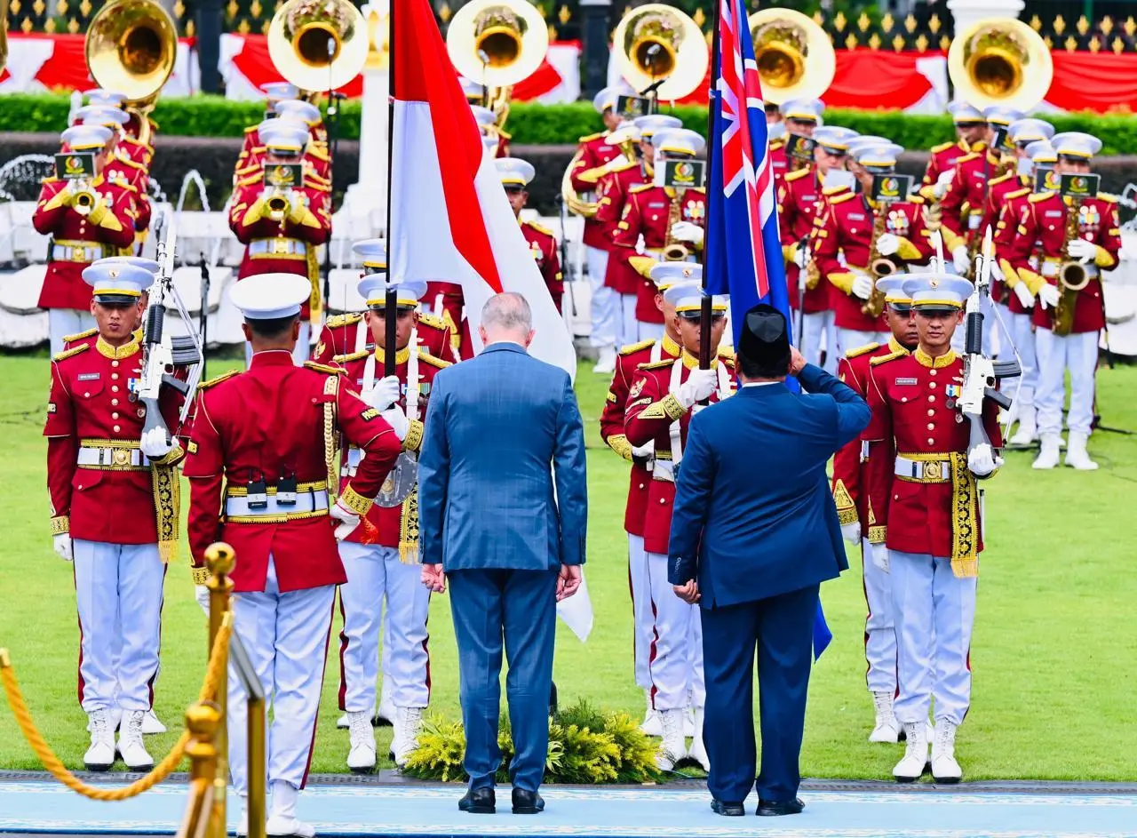 PM Albanese Disambut Meriah di Istana Merdeka Jakarta