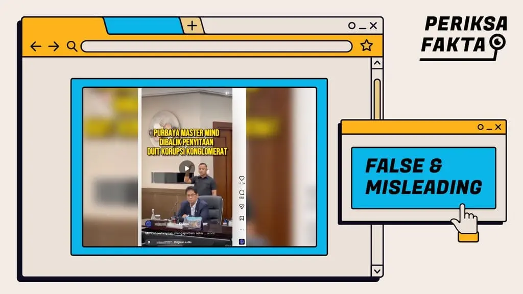 [HOAKS] Purbaya Pantja Jadi Otak di Balik Penyitaan Uang Korupsi Konglomerat