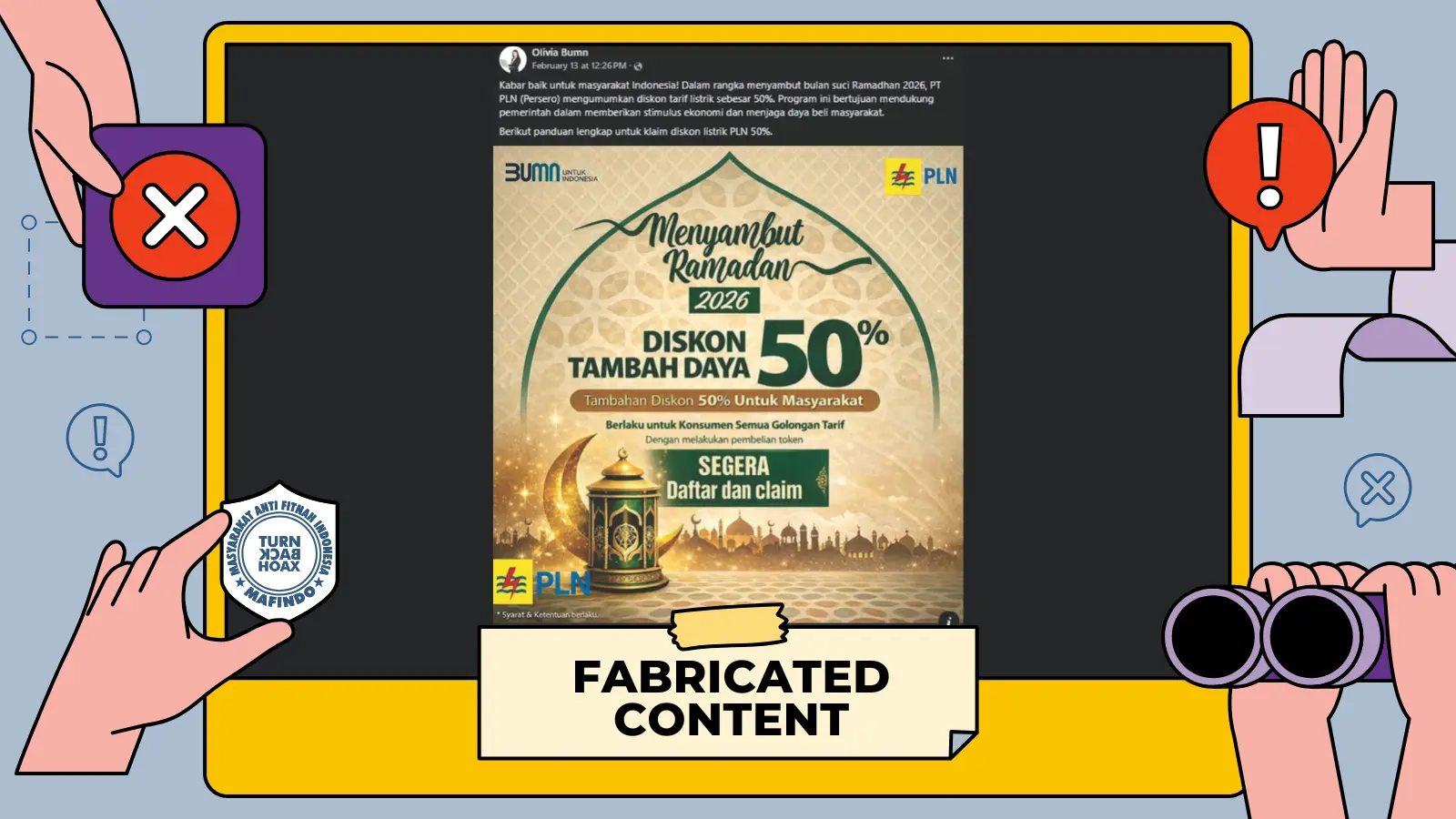 [PENIPUAN] Tautan Pendaftaran Diskon Tarif Listrik dan Tambah Daya Menyambut Ramadan 2026