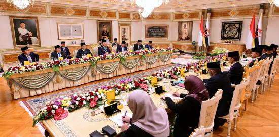 Presiden Prabowo Dijamu Santap Siang Kenegaraan oleh Sultan Brunei di Istana Nurul Iman