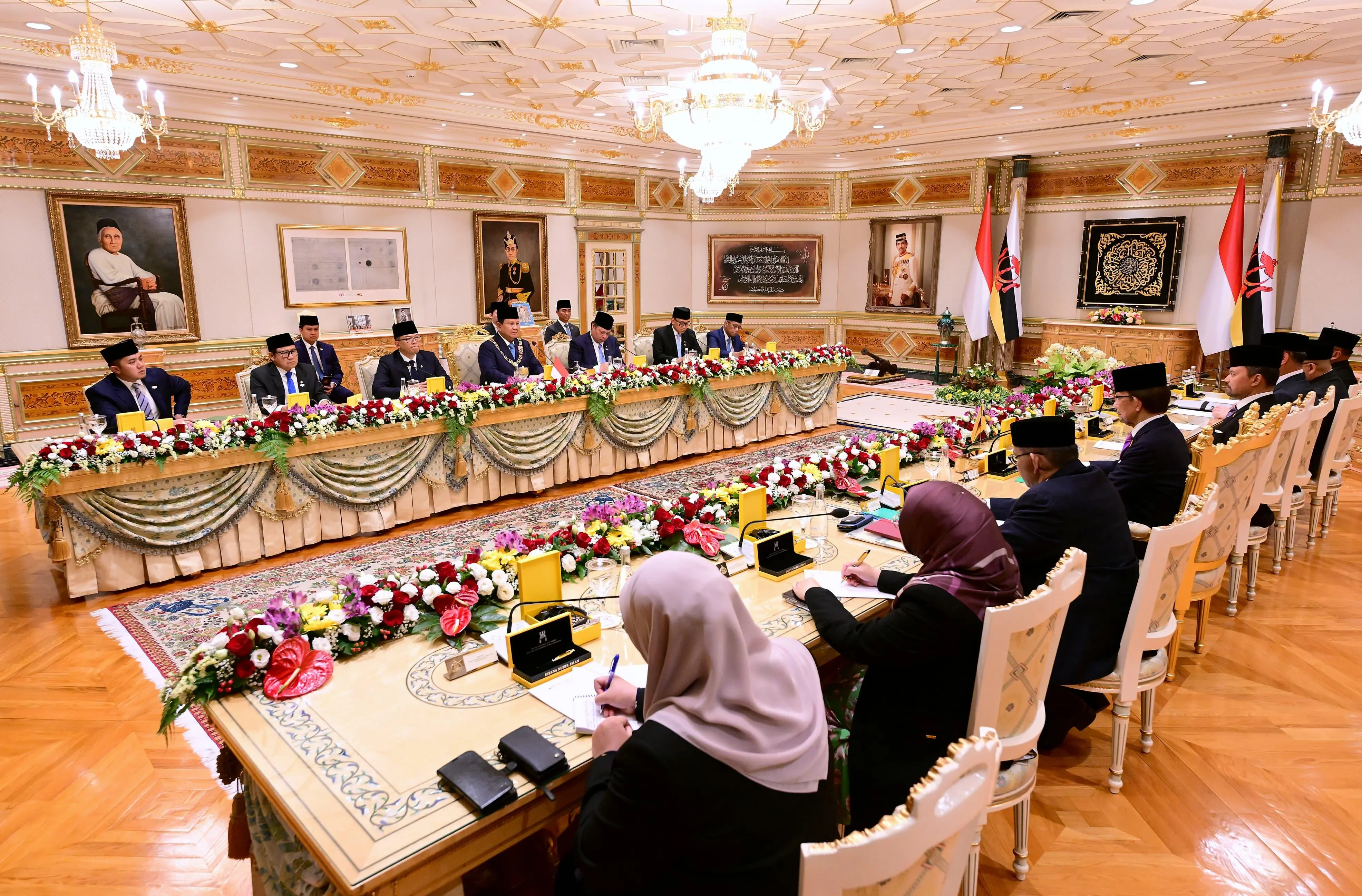 Presiden Prabowo Dijamu Santap Siang Kenegaraan oleh Sultan Brunei di Istana Nurul Iman