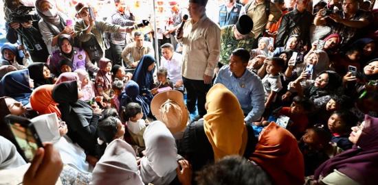 Kunjungan Presiden Prabowo Ke Lokasi Pengungsian di Aceh Tengah