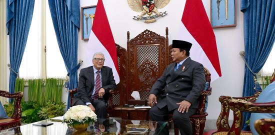 Presiden Prabowo Sambut Bill Gates di Istana Merdeka, Bahas Kerja Sama Strategis