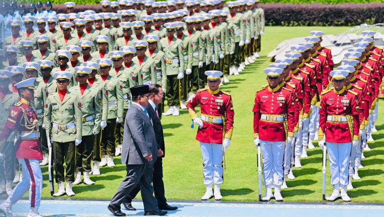Presiden Prabowo Terima Kunjungan Resmi Presiden Senat Hun Sen di Istana Merdeka
