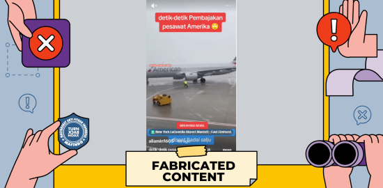 [SALAH] Video “Pembajakan Pesawat AS saat Badai Salju”