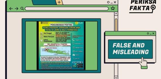 [SALAH] Salah, PLN Padamkan Listrik 3 Hari di Jawa & Bali Mulai 22 Juni