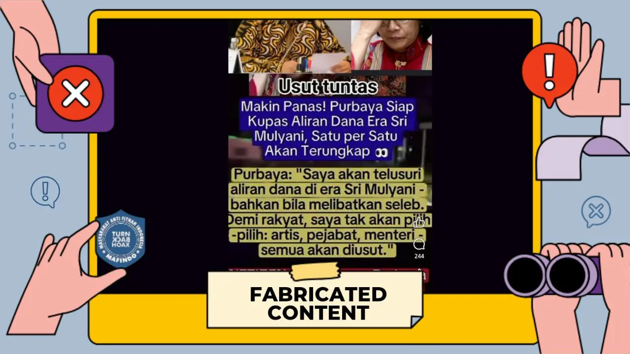 [SALAH] Purbaya Akan Telusuri Aliran Dana Era Sri Mulyani yang Melibatkan Selebritas