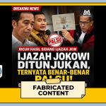 [SALAH] Hasil Sidang Menyatakan Ijazah Jokowi Terbukti Palsu