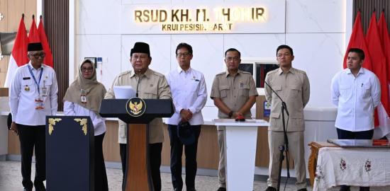 Presiden Prabowo Resmikan RSUD K.H. Muhammad Thohir Krui, Hadirkan Layanan Kesehatan Modern Masyarakat Pesisir Barat