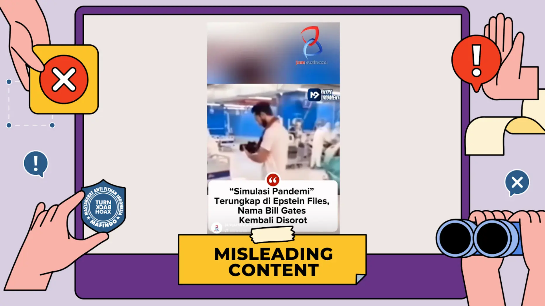 [SALAH] Video "Perencanaan Pandemi Covid-19 dari Epstein Files"