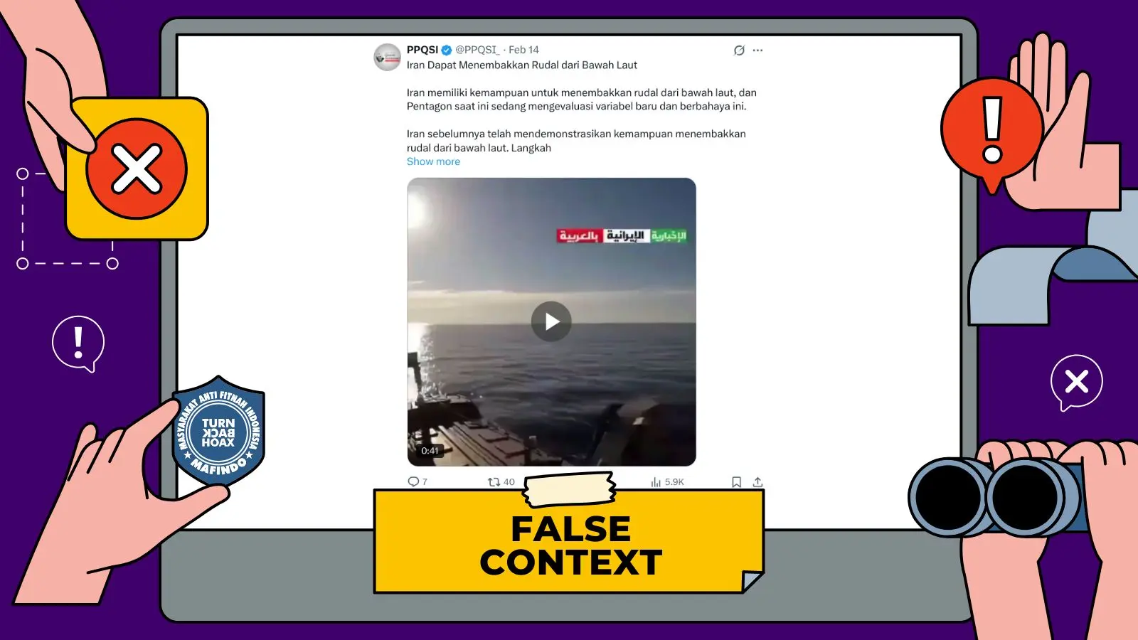 [SALAH] Iran Menembakkan Rudal dari bawah Laut