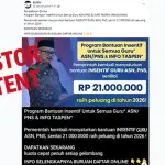 [SALAH] Cek Fakta: Bantuan Insentif untuk Semua Guru Tahun 2026