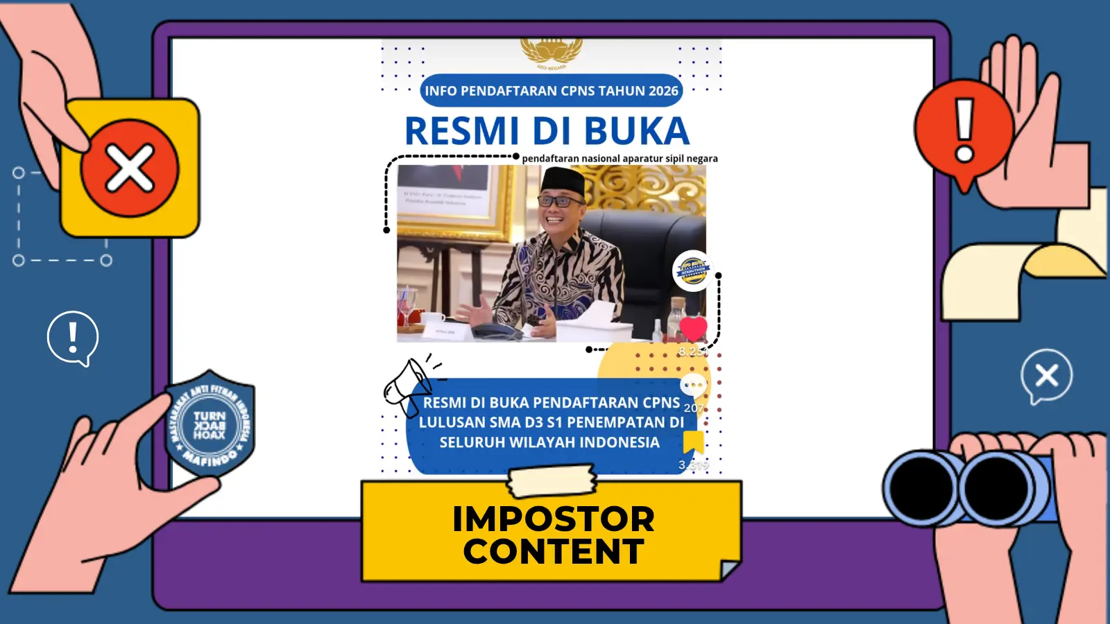 [PENIPUAN] Tautan Pendaftaran CPNS 2026 di TikTok Adalah Hoaks