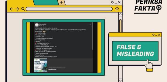 [SALAH] Hoaks, Tautan Pendaftaran Lowongan Kerja Dinas Kesehatan