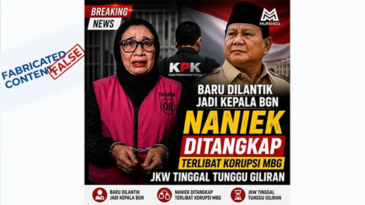 [SALAH] Nanik S Deyang Ditangkap Karena Kasus Korupsi MBG? Cek Faktanya!