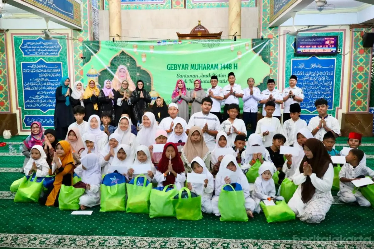 TP PKK Sawah Besar Santuni 40 Yatim dan Dhuafa