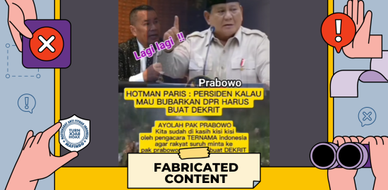 [SALAH] Hotman Paris: DPR Bisa Dibubarkan Lewat Dekrit Presiden