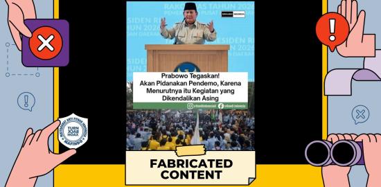 [SALAH] Prabowo Bakal Pidanakan Pendemo