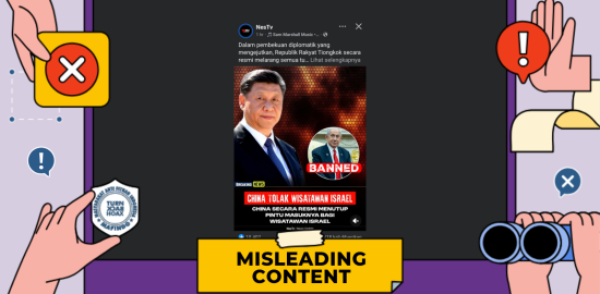 [SALAH] China Resmi Tutup Pintu untuk Wisatawan Israel