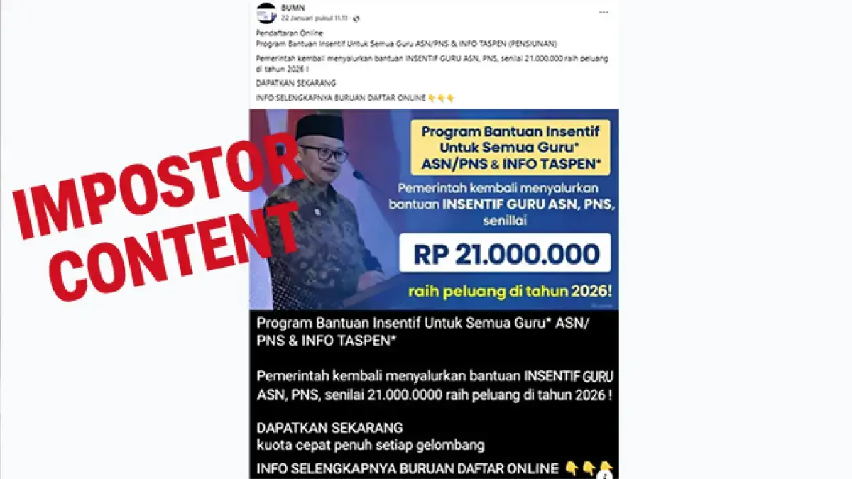 [HOAKS] Cek Fakta: Bantuan Insentif untuk Semua Guru Tahun 2026