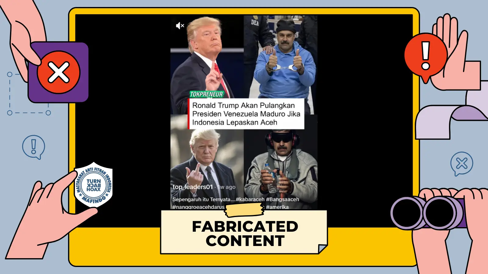 [SALAH] Trump Janji Lepas Presiden Venezuela jika Indonesia Bolehkan Aceh Merdeka