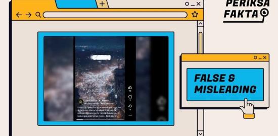 [SALAH] Video Kerumunan Demonstran di Iran Menyalakan Senter Ponsel Adalah Hasil AI