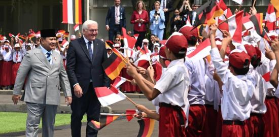 Presiden Prabowo Sambut Kunjungan Kenegaraan Presiden Jerman Frank-Walter Steinmeier di Istana Merdeka
