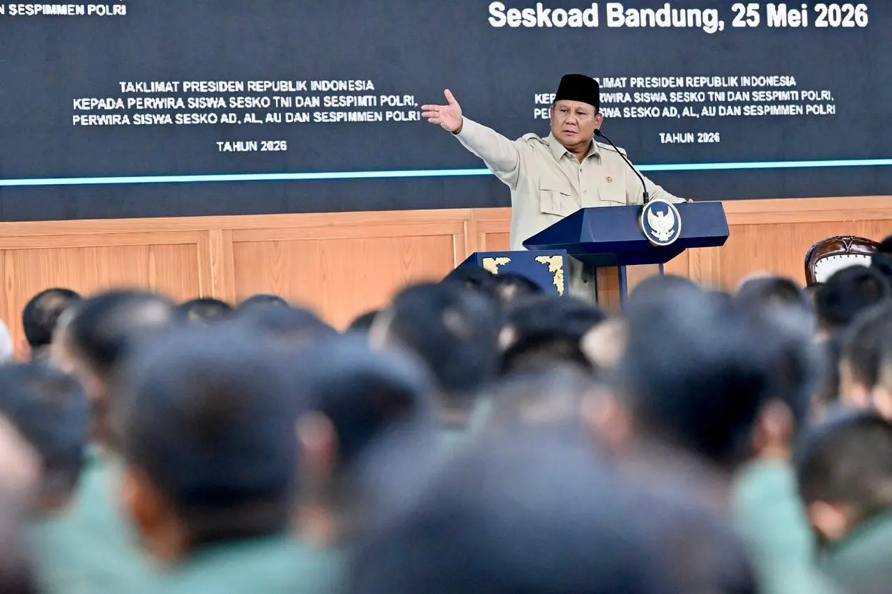 Presiden Prabowo Sampaikan Taklimat kepada Seribu Perwira Siswa TNI dan Polri