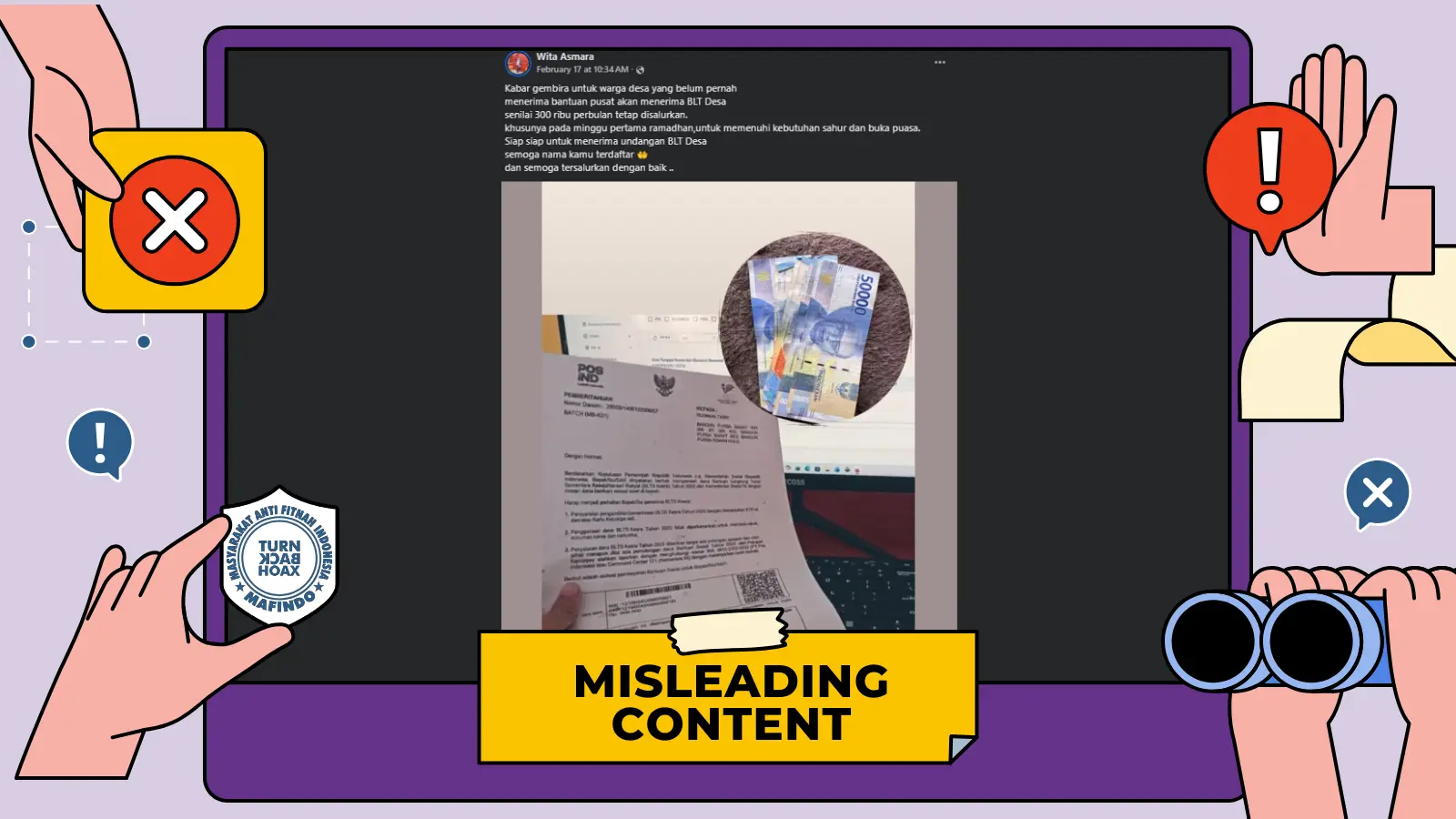 [SALAH] Ada BLT Desa untuk Warga Desa yang Belum Pernah Terima Bantuan