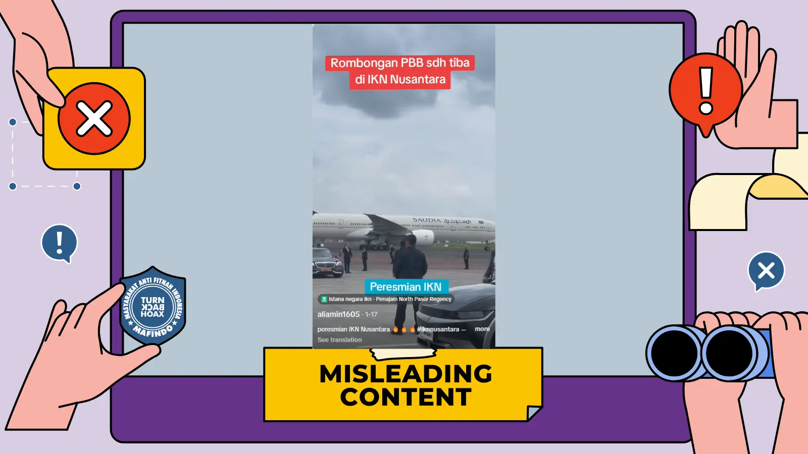 [SALAH] PBB Datang ke Indonesia untuk Resmikan IKN