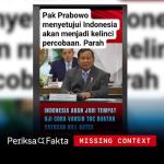 [SALAH] Salah, Prabowo Sebut Indonesia Jadi Kelinci Percobaan Vaksin TBC