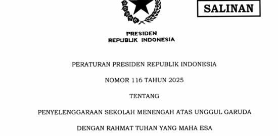 Inilah Perpres tentang Sekolah Unggul Garuda