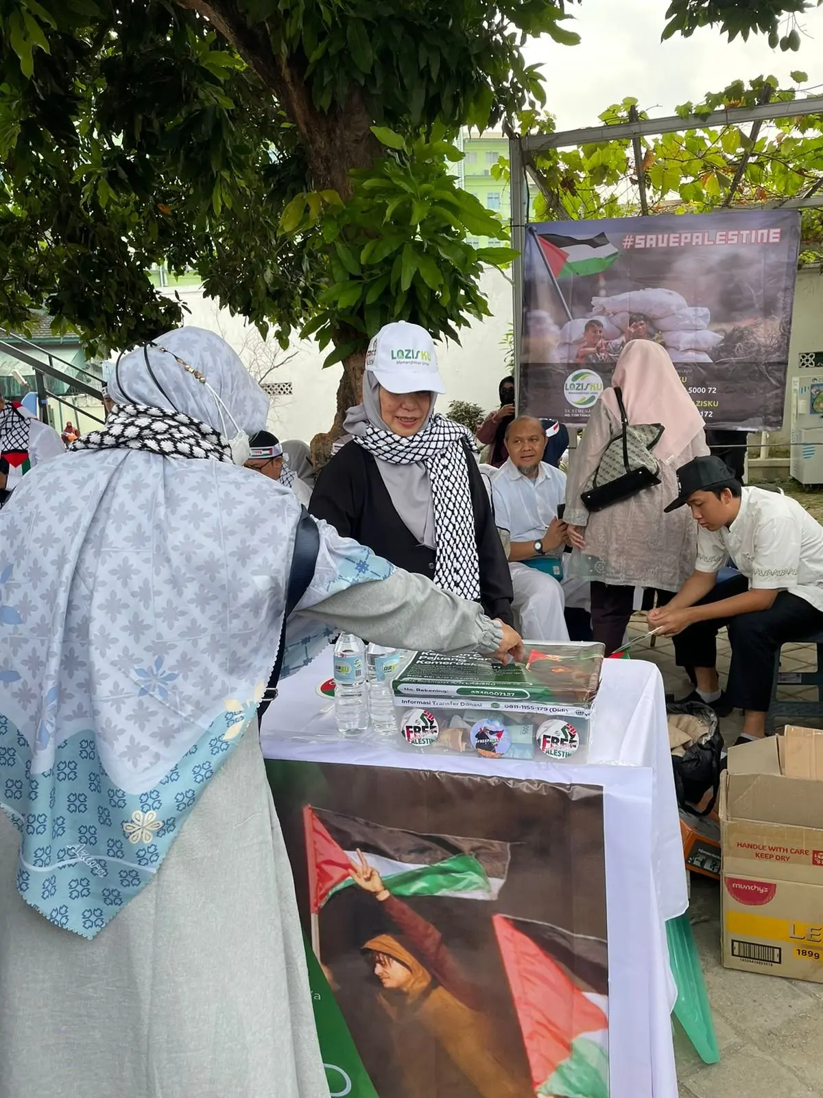 Aksi Bela Al-Aqsha, LAZISKU Buka Booth Donasi